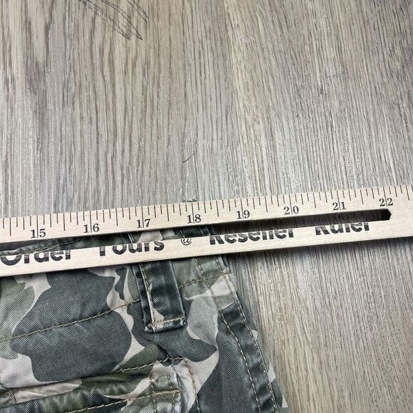 Aeropostale Cargo Shorts Mens 36 Green Camo Camouflage Multiple Pockets Cotton - Picture 11 of 13